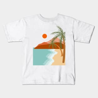 Summer Surf Beach Kids T-Shirt